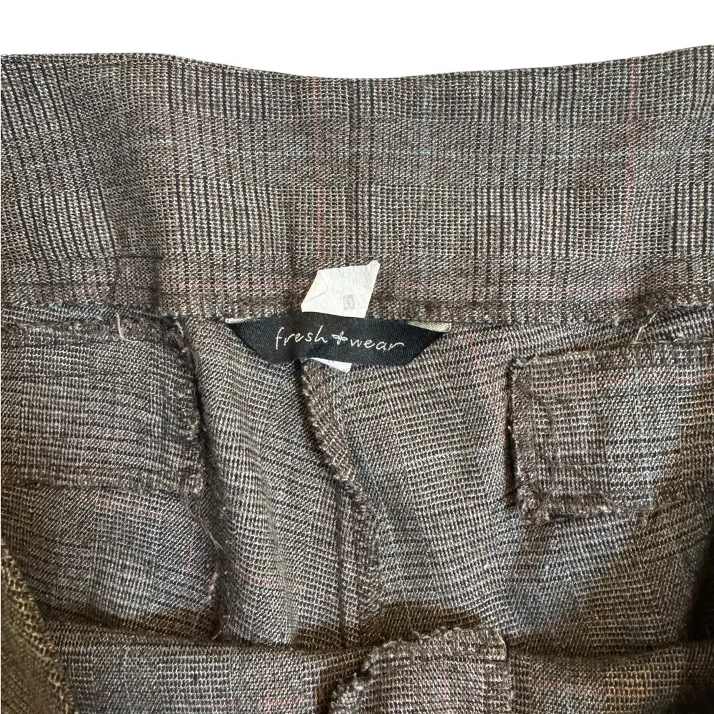 Fresh & Wear Plaid Bermuda Shorts Brown Tailored High Rise Women’s Medium